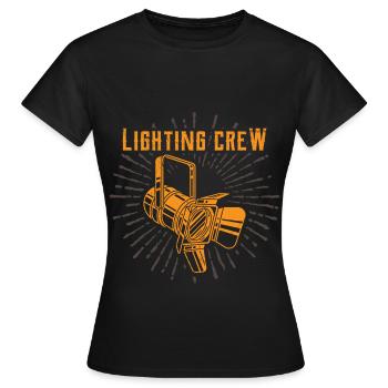 Lighting Technician Lighting Crew - Women's T-Shirt - black - Front - AI Model Female 172 dark (172cm)
