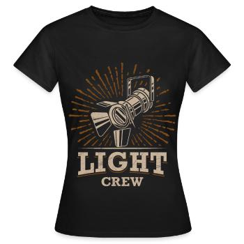 LIGHT CREW Lighting Technology Lighting Technician - Women's T-Shirt - black - Front - AI Model Female 172 dark (172cm)
