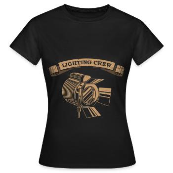 LIGHTING CREW lighting technician - Women's T-Shirt - black - Front - AI Model Female 172 dark (172cm)