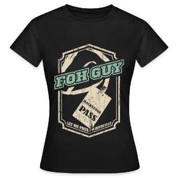 Techniciens du son Dicta teurs - T-shirt Femme - noir - Devant - AI Model Female 172 dark (172cm)