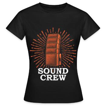 SOUND CREW Techniciens de l’événement - T-shirt Femme - noir - Devant - AI Model Female 172 dark (172cm)