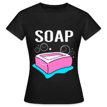 Seife - Frauen T-Shirt - Schwarz - Vorne - AI Model Female 172 dark (172cm)