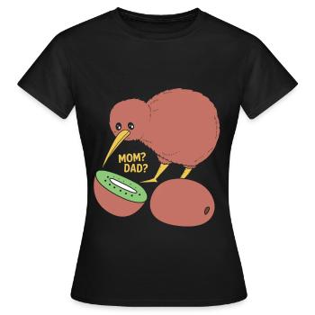 kiwi-oiseau kiwi - T-shirt Femme - noir - Devant - AI Model Female 172 dark (172cm)