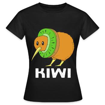 kiwi-oiseau kiwi - T-shirt Femme - noir - Devant - AI Model Female 172 dark (172cm)