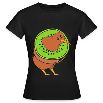 kiwi-oiseau kiwi - T-shirt Femme - noir - Devant - AI Model Female 172 dark (172cm)