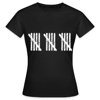 STRICHLISTE 15 Geburtstag Jungen 15 Jahre - Frauen T-Shirt - Schwarz - Vorne - AI Model Female 172 dark (172cm)