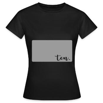 TEN 10 ANS 10 Anniversaire Fille rétro - T-shirt Femme - noir - Devant - AI Model Female 172 dark (172cm)