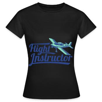Motor Flight Instructor Flight Instructor Pilot Instructor Flight - Women's T-Shirt - black - Front - AI Model Female 172 dark (172cm)