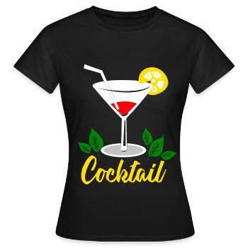 Cocktail - T-shirt Femme - noir - Devant - AI Model Female 172 dark (172cm)