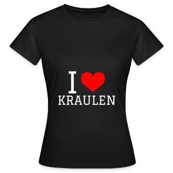 Nager en disant drôle J’aime ramper - T-shirt Femme - noir - Devant - AI Model Female 172 dark (172cm)