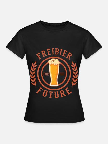 Biertrinker Freibier For Future - Frauen T-Shirt - Schwarz
