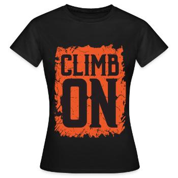 Les dictons d’alpinisme grimpent sur - T-shirt Femme - noir - Devant - AI Model Female 172 dark (172cm)