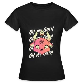 Esthétique Pastel Goth Oh My Goth - T-shirt Femme - noir - Devant - AI Model Female 172 dark (172cm)