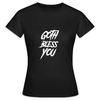 Goth disant drôle Goth vous bénissant - T-shirt Femme - noir - Devant - AI Model Female 172 dark (172cm)