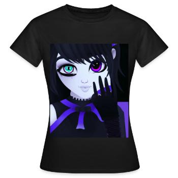 Goth Anime Vaporwave mignon et effrayant Goth - T-shirt Femme - noir - Devant - AI Model Female 172 dark (172cm)