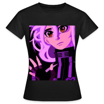 Goth Anime Vaporwave Sexy Goth Girl - T-shirt Femme - noir - Devant - AI Model Female 172 dark (172cm)