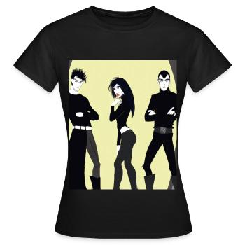 Business Goth Gothic Clique Freunde - Frauen T-Shirt - Schwarz - Vorne - AI Model Female 172 dark (172cm)