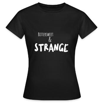Drôles de dictons doux-amers et étranges - T-shirt Femme - noir - Devant - AI Model Female 172 dark (172cm)