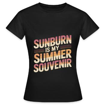 Sunburn est mon souvenir d’été Sunburn - T-shirt Femme - noir - Devant - AI Model Female 172 dark (172cm)