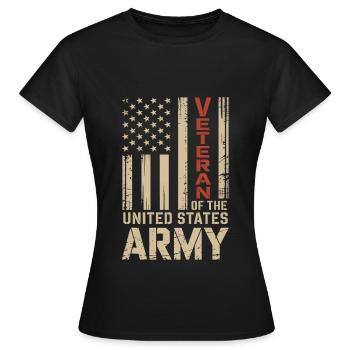 Veteran of The United States Army Veterans Day - Frauen T-Shirt - Schwarz - Vorne - AI Model Female 172 dark (172cm)