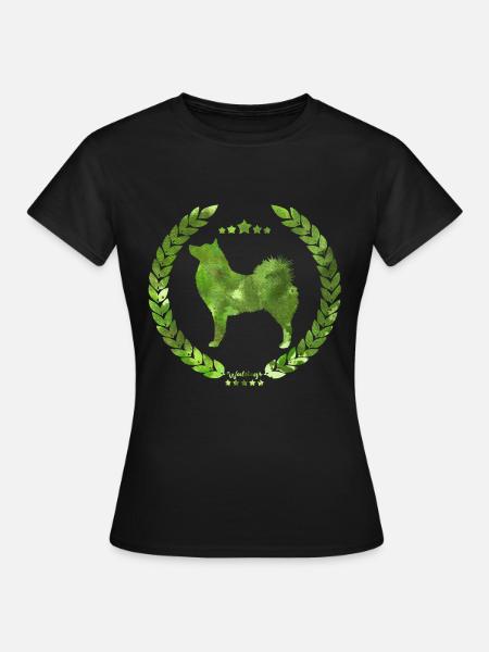 Finnisches Spitzohr-Armee-Grün - Frauen T-Shirt - Schwarz