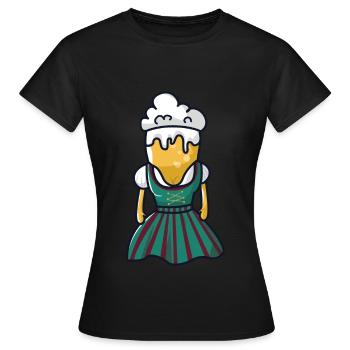 Beer Dirndl tente de bière - T-shirt Femme - noir - Devant - AI Model Female 172 dark (172cm)