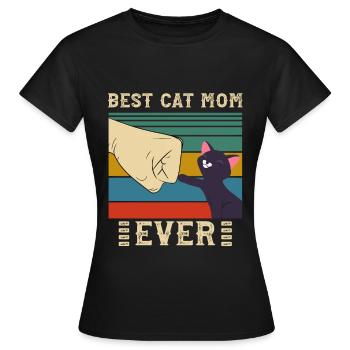 Meilleur chat maman jamais - T-shirt Femme - noir - Devant - AI Model Female 172 dark (172cm)