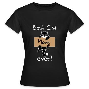 Meilleur chat maman jamais - T-shirt Femme - noir - Devant - AI Model Female 172 dark (172cm)