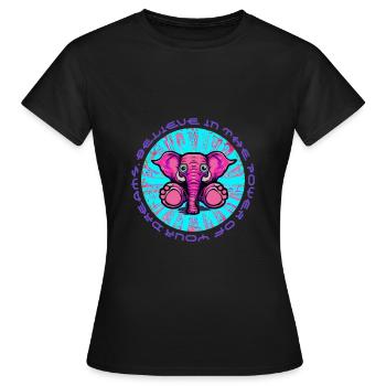 Träume werden wahr: Erwecke die Kraft in dir! - Frauen T-Shirt - Schwarz - Vorne - AI Model Female 172 dark (172cm)