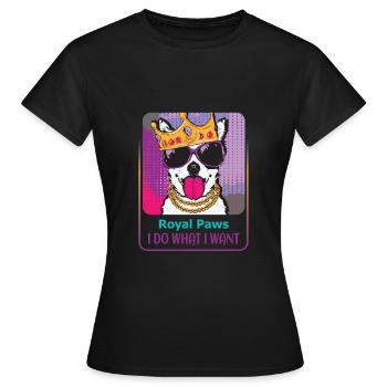 Stubborn Dog King - Women's T-Shirt - black - Front - AI Model Female 172 dark (172cm)