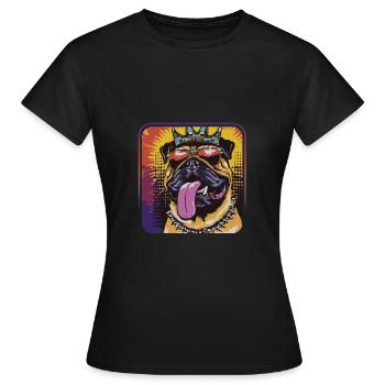 Stubborn Guardian Dog - Women's T-Shirt - black - Front - AI Model Female 172 dark (172cm)