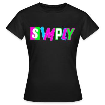 Simplement - T-shirt Femme - noir - Devant - AI Model Female 172 dark (172cm)
