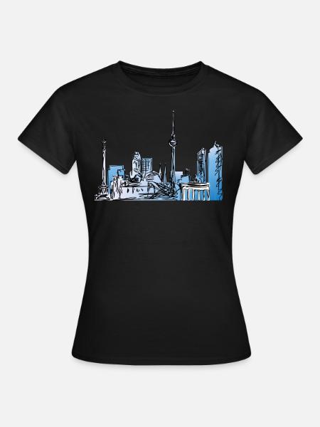 Berlin gezeichnet - Frauen T-Shirt - Schwarz