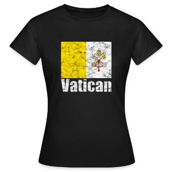 Millésime drapeau vatican - T-shirt Femme - noir - Devant - AI Model Female 172 dark (172cm)