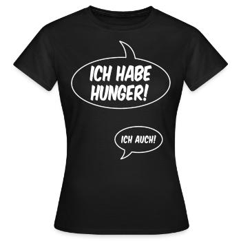Schwanger Ich habe Hunger Ich auch Schwangerschaft - Frauen T-Shirt - Schwarz - Vorne - AI Model Female 172 dark (172cm)