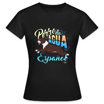perrodeaguaespanol4 - Frauen T-Shirt - Schwarz - Vorne - AI Model Female 172 dark (172cm)