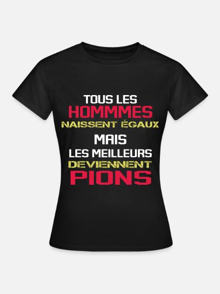 Pion Surveillant Collège Lycée Cadeau Humour - T-shirt Femme - noir