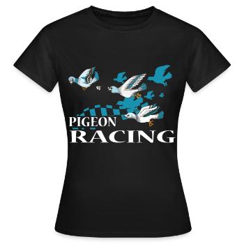 Pigeon pigeons pigeons élevage de pigeons - T-shirt Femme - noir - Devant - AI Model Female 172 dark (172cm)