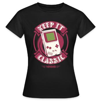 Gamer Classic Games Arcade Retro - Women's T-Shirt - black - Front - AI Model Female 172 dark (172cm)