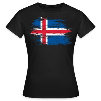 Island used - Frauen T-Shirt - Schwarz - Vorne - AI Model Female 172 dark (172cm)