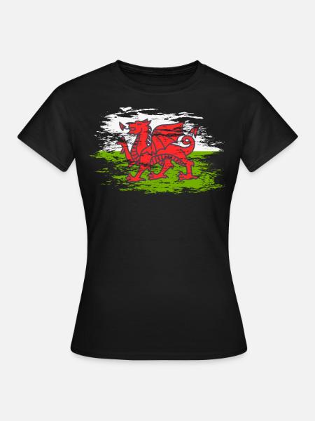 Wales flag used - Women's T-Shirt - black