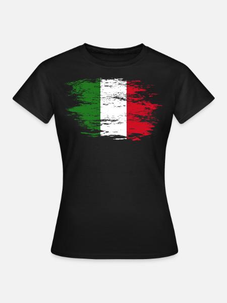 Italien Flagge used - Frauen T-Shirt - Schwarz