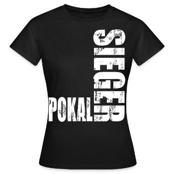 Pokalsieger 2026 - Frauen T-Shirt - Schwarz - Vorne - AI Model Female 172 dark (172cm)
