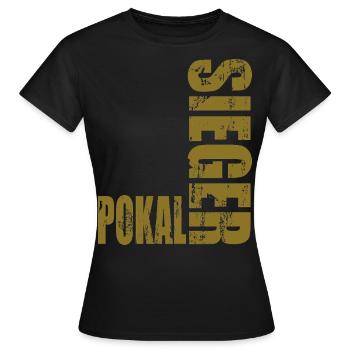 Pokalsieger 2026 - Frauen T-Shirt - Schwarz - Vorne - AI Model Female 172 dark (172cm)