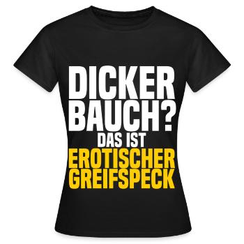 Gros ventre? c'est bacon griffin érotique - T-shirt Femme - noir - Devant - AI Model Female 172 dark (172cm)