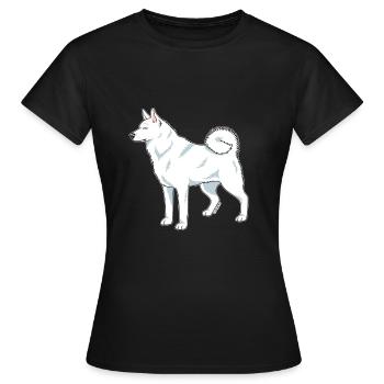 Weißes schwedisches Rotwild - Frauen T-Shirt - Schwarz - Vorne - AI Model Female 172 dark (172cm)