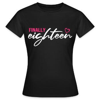 18 Geburtstag Damen Birthday 2 - Frauen T-Shirt - Schwarz - Vorne - AI Model Female 172 dark (172cm)