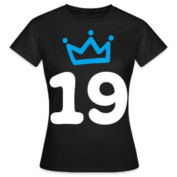 Félicitations pour le 19e anniversaire - T-shirt Femme - noir - Devant - AI Model Female 172 dark (172cm)
