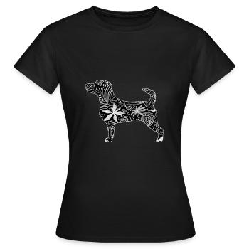 Blume JRT Glatt - Frauen T-Shirt - Schwarz - Vorne - AI Model Female 172 dark (172cm)