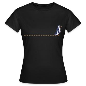 Penguin tracks Penguin tracks Penguins tracks Penguin tracks - Women's T-Shirt - black - Front - AI Model Female 172 dark (172cm)